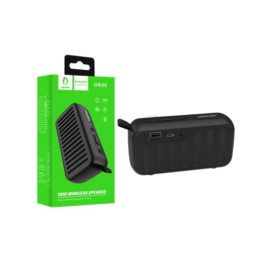 DENMEN BLUETOOTH SPEAKER DR08 TF/MOBILE/COMPUTER/USB 3W BLACK DENMEN BLUETOOTH SPEAKER DR08 TF/MOBILE/COMPUTER/USB 3W BLACK